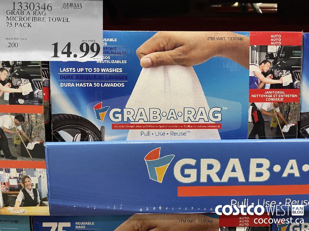 1330346 GRAB A RAG MICROFIBRE TOWEL 75 PACK $14.99