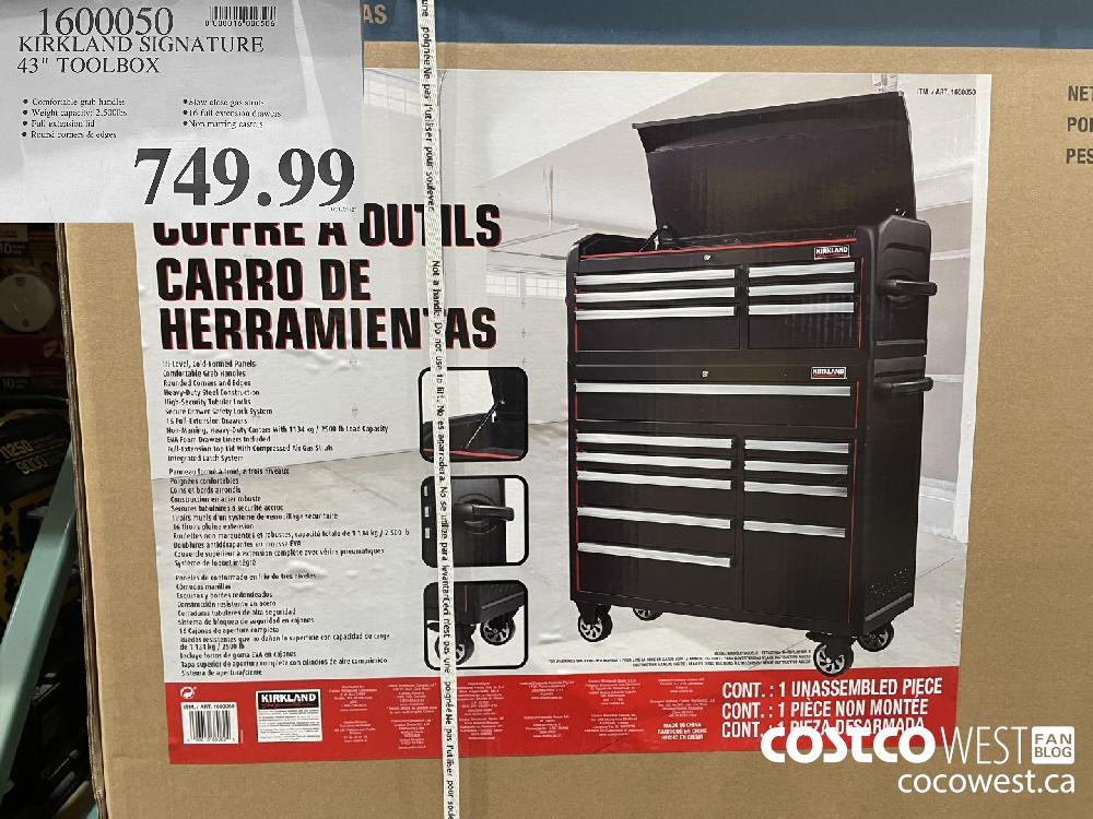 1600050 KIRKLAND SIGNATURE 43" TOOLBOX $749.99