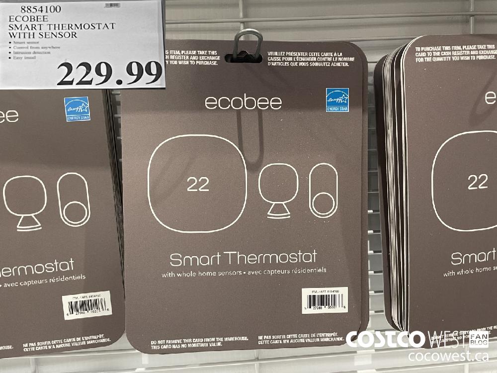 8854100 ECOBEE SMART THERMOSTAT WITH SENSOR $229.99