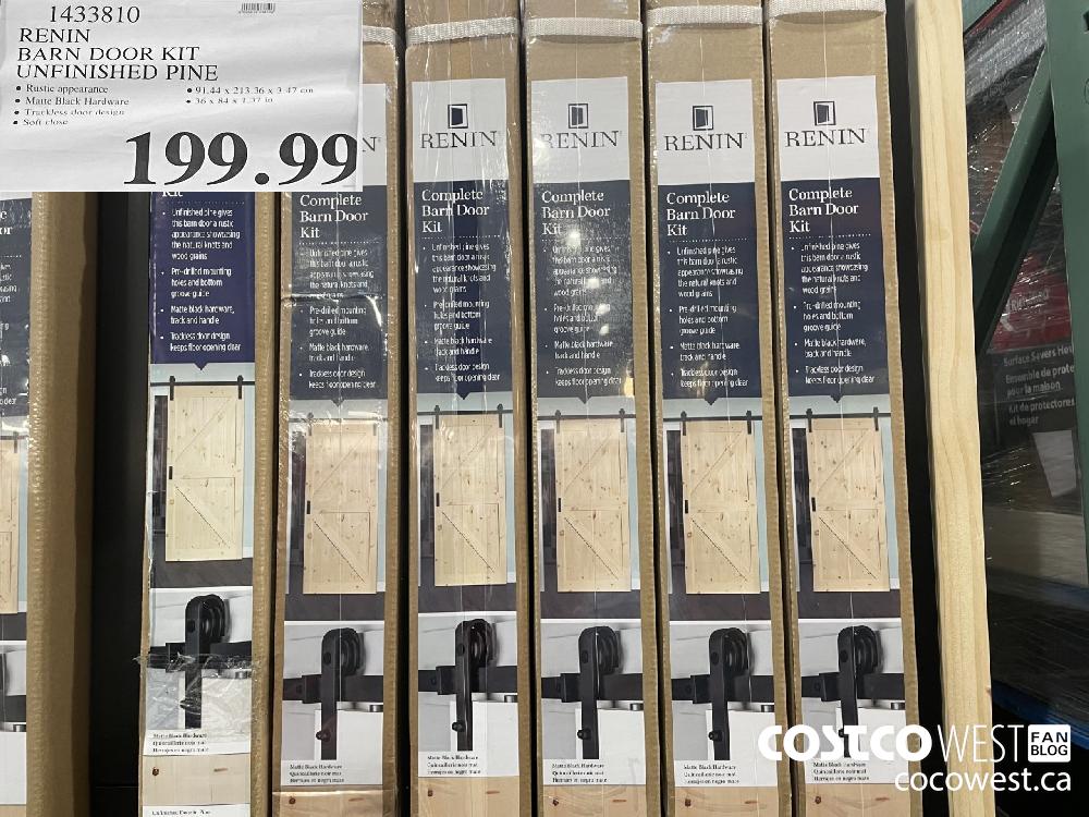 1433810 RENIN BARN DOOR KIT UNFINISHED PINE $199.99