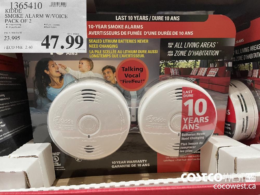 1365410 KIDDE SMOKE ALARM W/VOICE PACK OF 2 $47.99