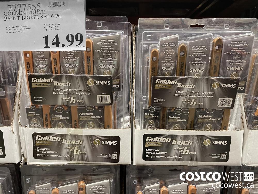 7777555 GOLDEN TOUCH PAINT BRUSH SET 6 PC $14.99