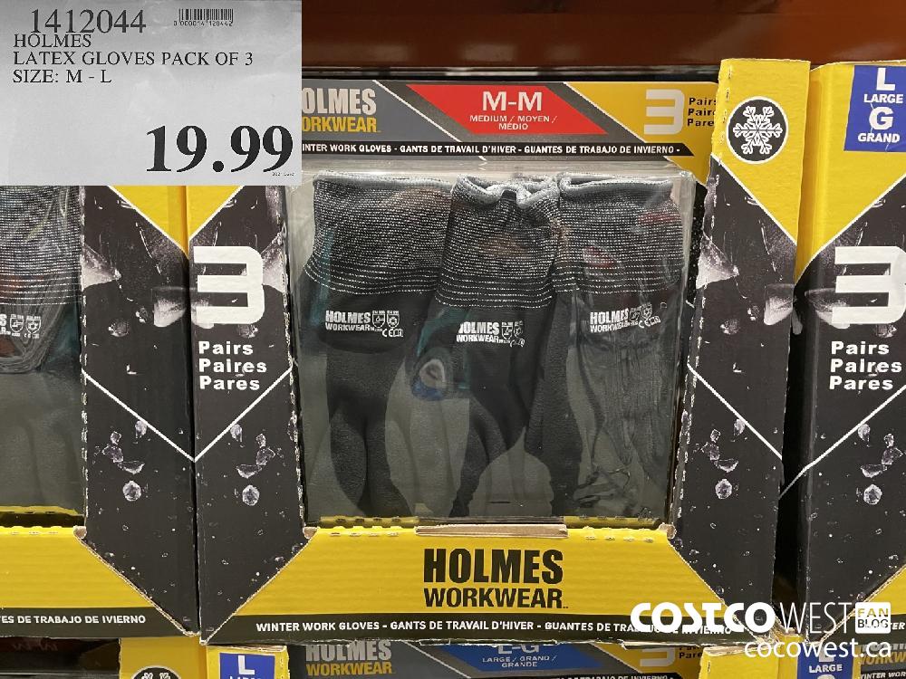1412044 HOLMES LATEX GLOVES PACK OF 3 SIZE: M - L $19.99