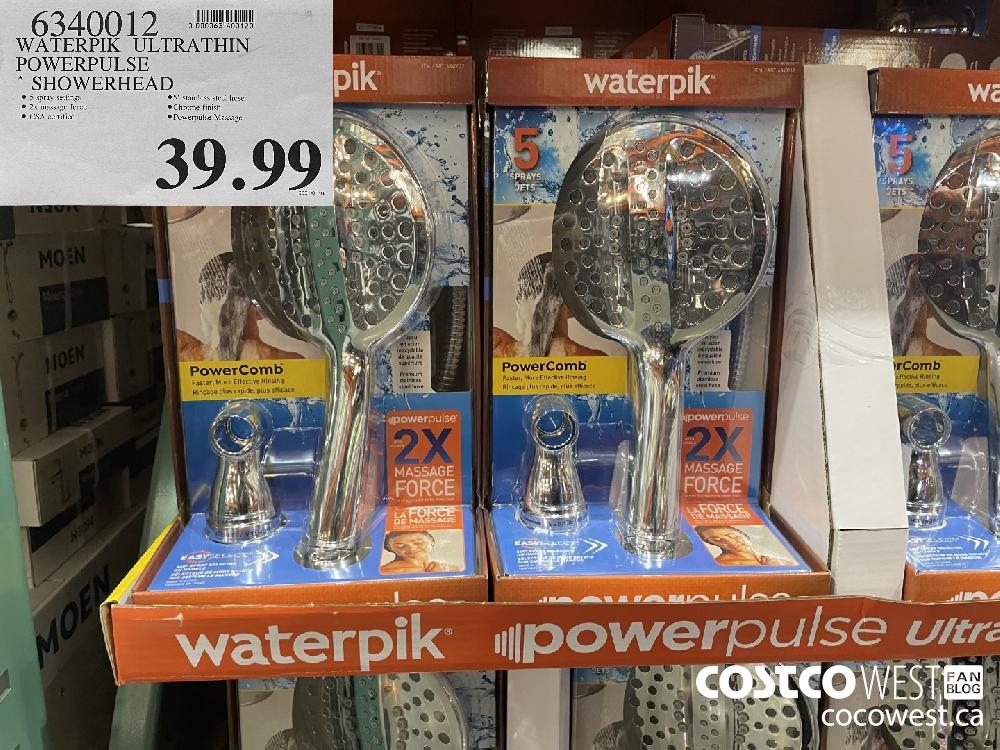 6340012 WATERPIK ULTRATHIN POWERPULSE SHOWERHEAD $39.99