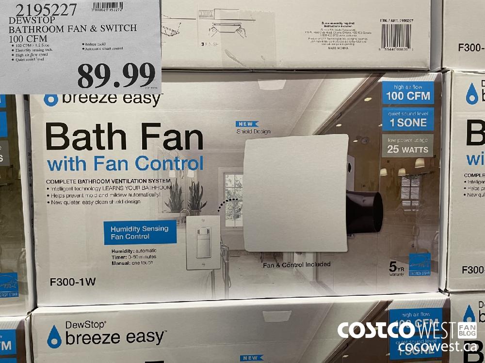 2195227 DEWSTOP BATHROOM FAN