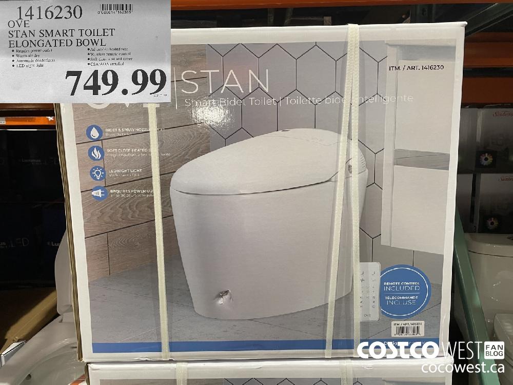 1416230 OVE STAN SMART TOILET ELONGATED BOWL $749.99
