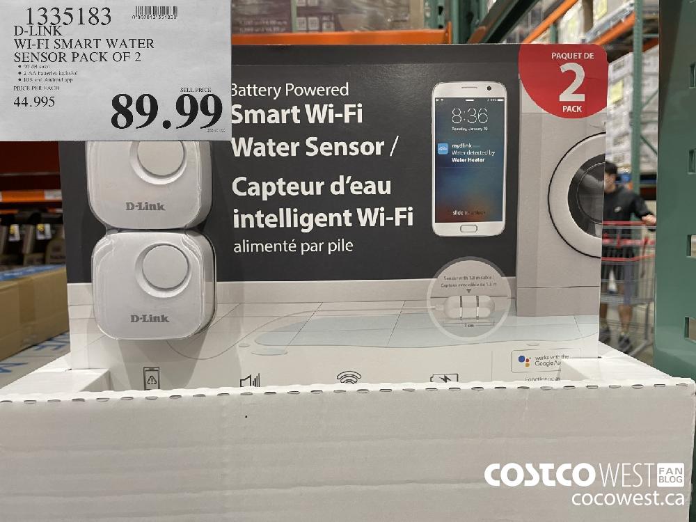 1335183 D-LINK WI-FI SMART WATER SENSOR PACK OF 2 $89.99
