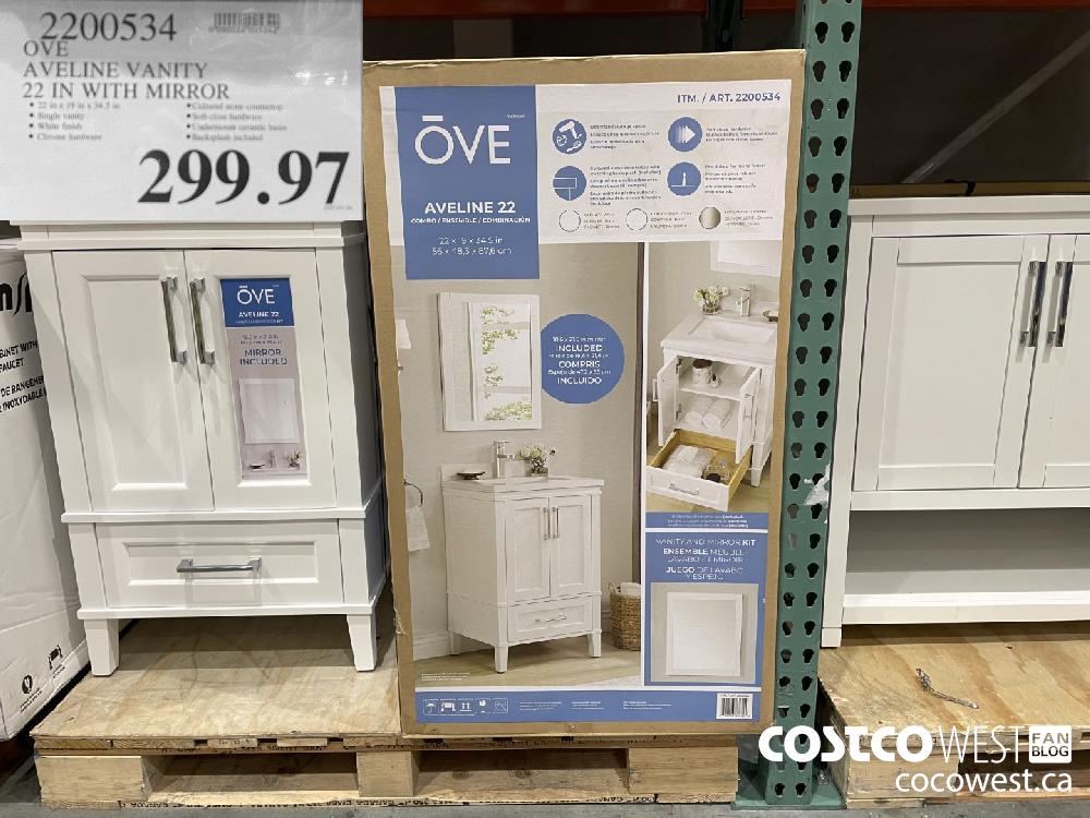 2200534 OVE AVELINE VANITY 22 IN WITH MIRROR $299.97