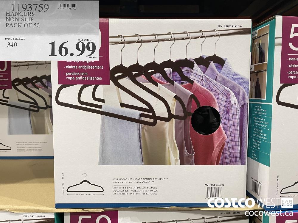 1193759 HANGERS NON SLIP PACK OF 50 $16.99