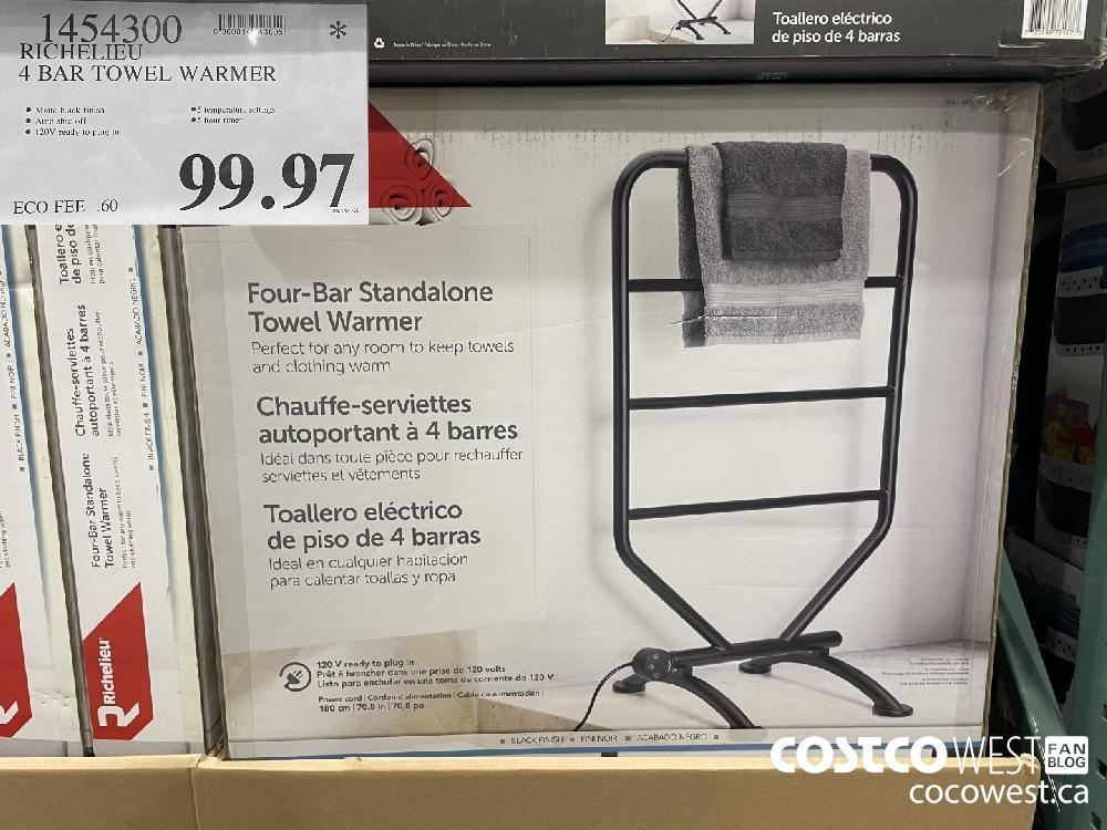 1454300 RICHELIE 4 BAR TOWEL WARMER $99.97