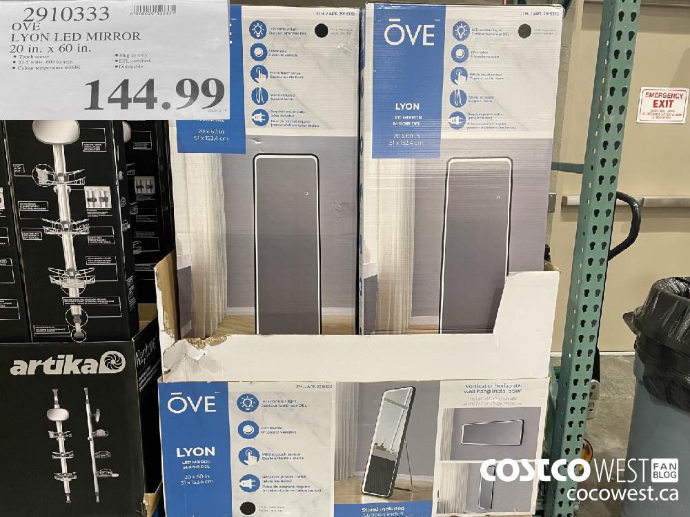2910333 OVE LYON LED MIRROR 20 in x 60 in. $144.99
