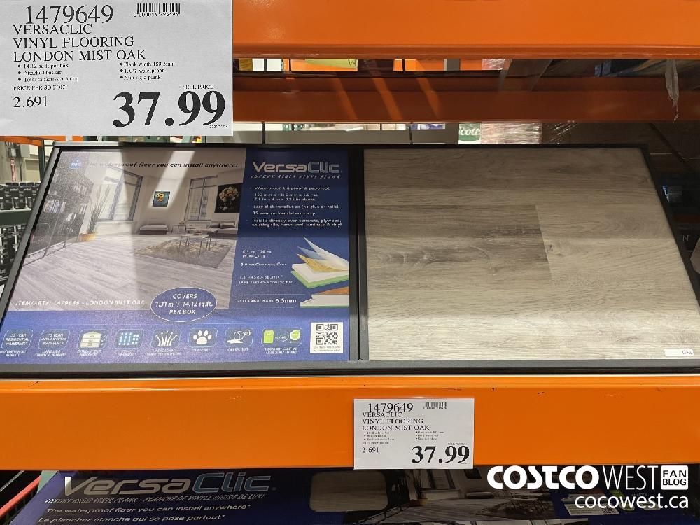 1479649 VERSACLIC VINYL FLOORING LONDON MIST OAK $37.99