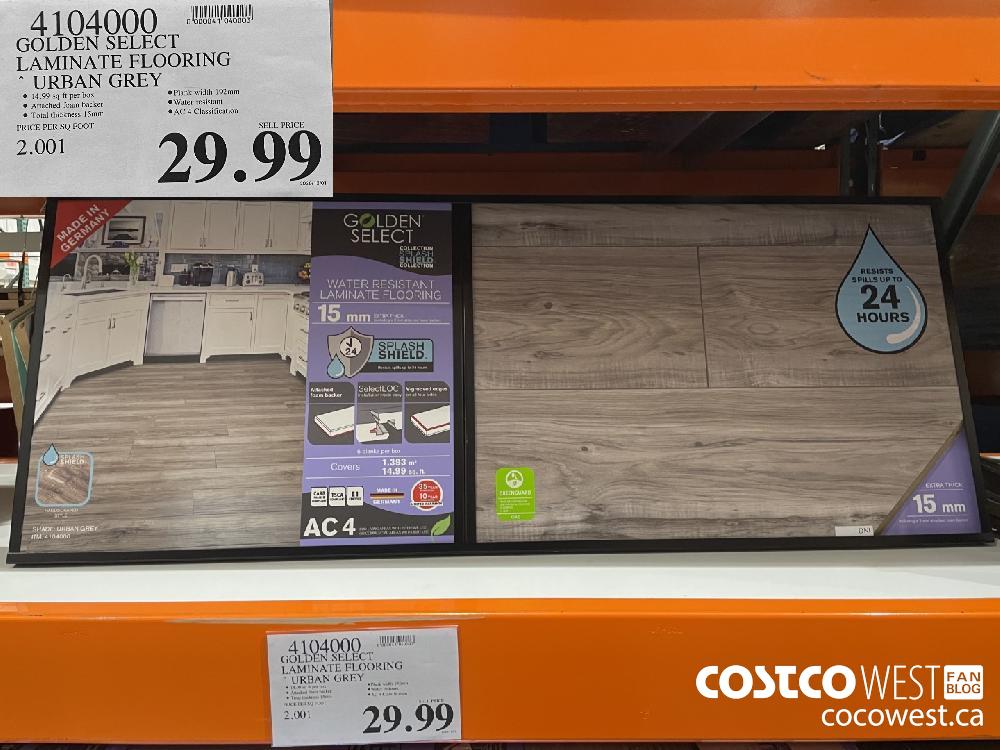 4104000 GOLDEN SELECT LAMINATE FLOORING URBAN GREY $29.99