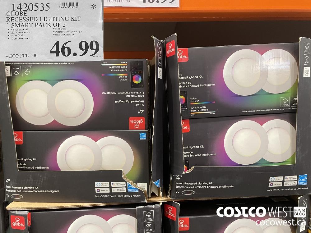 1420535 GLOBE RECESSED LIGHTING KIT SMART PACK OF 2 $46.99