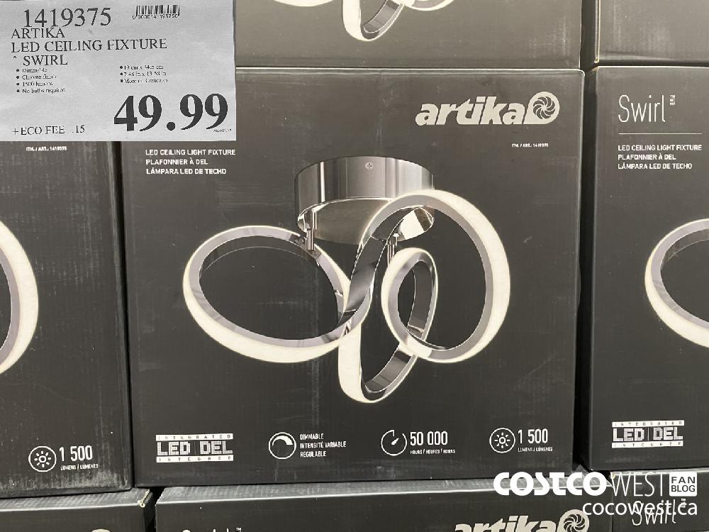 1419375 ARTIKA LED CEILING FIXTURE SWIRL $49.99