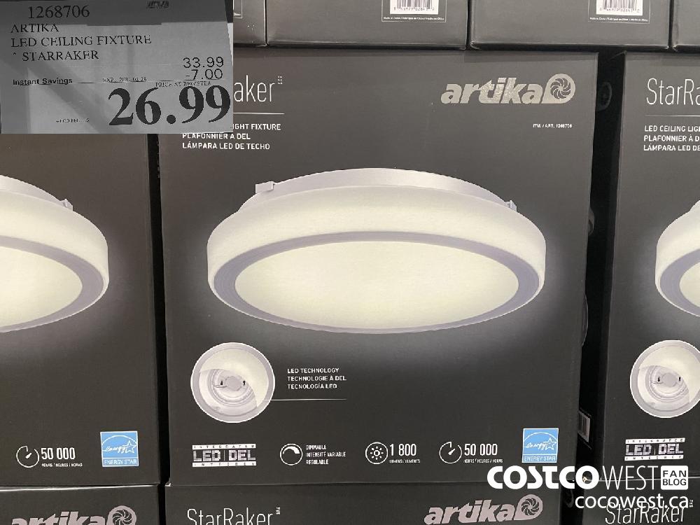 1268706 ARTIKA LED CEILING FIXTURE STARRAKER EXPIRY DATE: 2021-02-28 $26.99