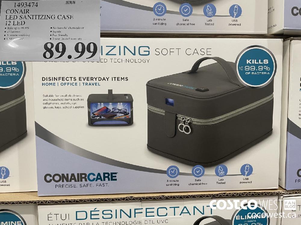 1493474 CONAIR LED SANITIZING CASE 12 LED $89.99