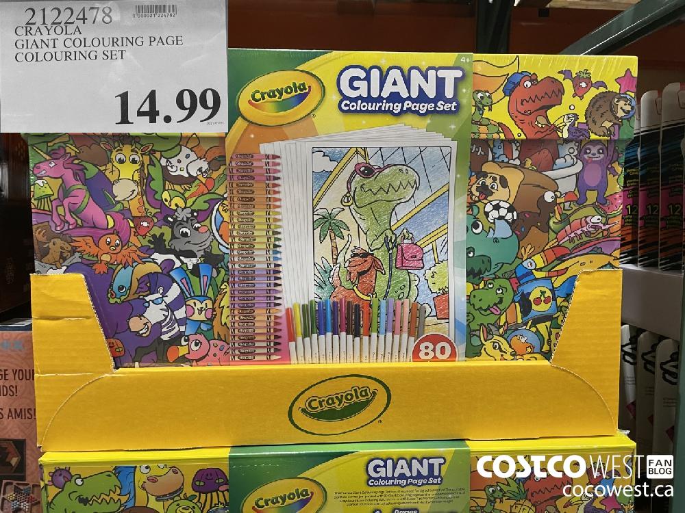 2122478 CRAYOLA GIANT COLOURING PAGE COLOURING SET $14.99
