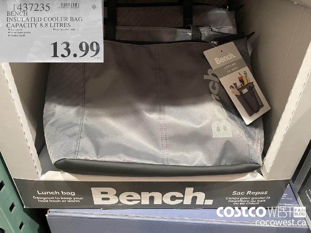1437235 BENCH INSULATED COOLER BAG CAPACITY 8.8 LITRES $13.99