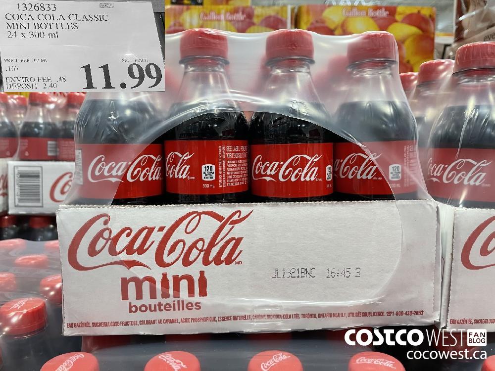 1326833 COCA COLA CLASSIC MINI BOTTLES 24 x 300 ml $11.99