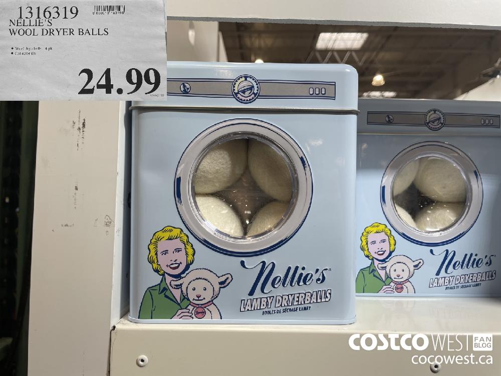 1316319 NELLIE'S WOOL DRYER BALLS $24.99