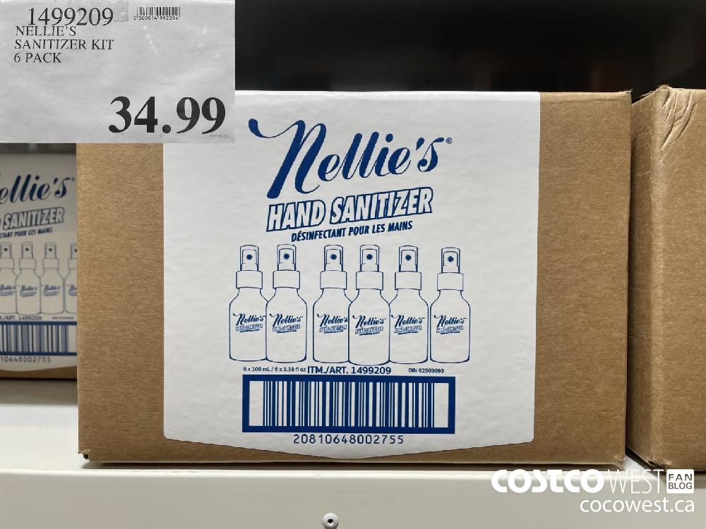 1499209 NELLIE’S SANITIZER KIT 6 PACK $34.99