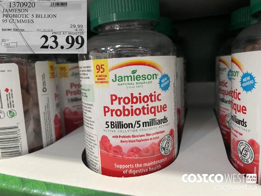 1370920 JAMIESON PROBIOTIC 5 BILLION 95 GUMMIES EXPIRY DATE: 2021-02-28 $23.99