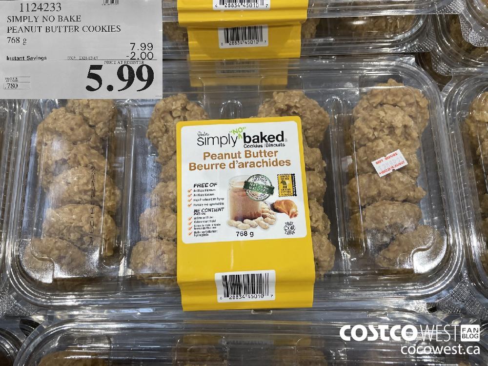 1124233 SIMPLY NO BAKE PEANUT BUTTER COOKIES 768 g EXPIRY DATE: 2021-03-07 $5.99