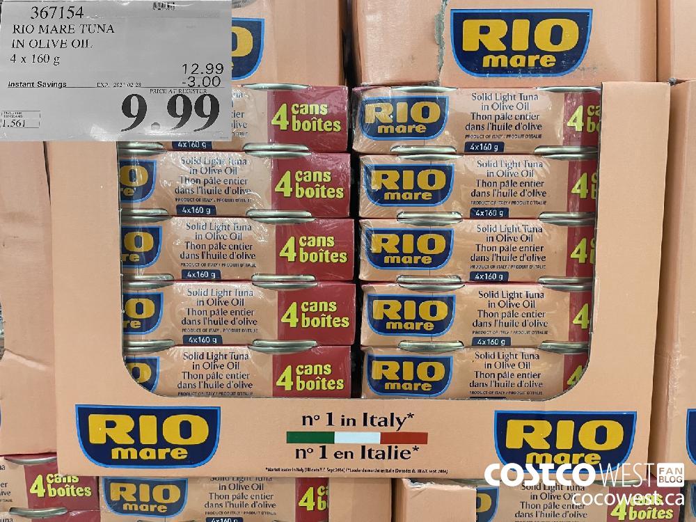 367154 RIO MARE TUNA IN OLIVE OIL 4x 160g EXPIRY DATE: 2021-02-28 $9.99
