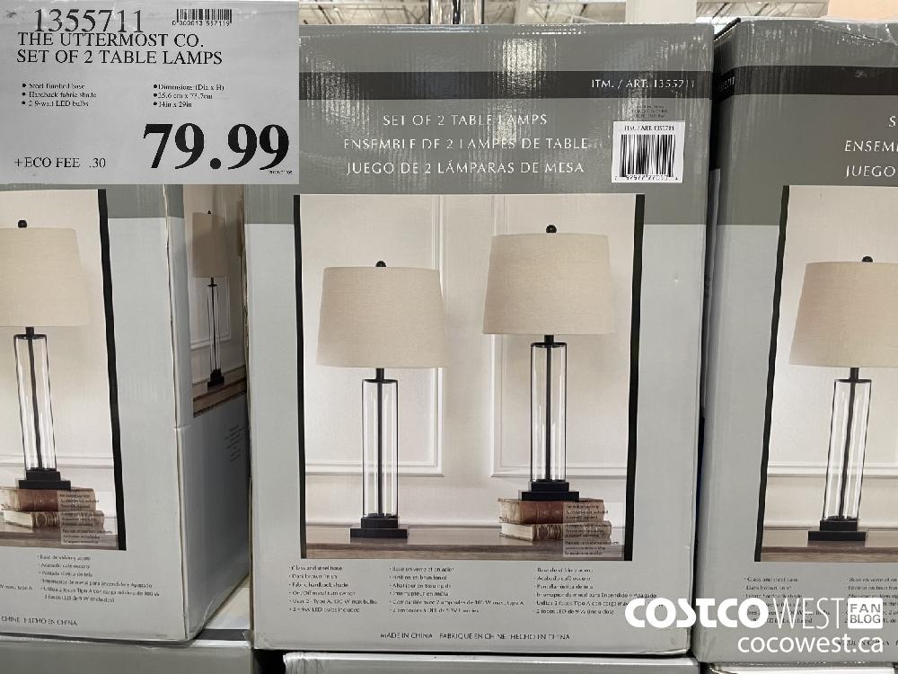 1355711 THE UTTERMOST CO. SET OF 2 TABLE LAMPS $79.99
