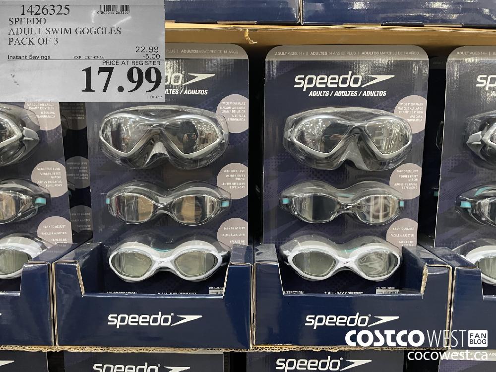 1426325 SPEEDO ADULT SWIM GOGGLES PACK OF 3 EXPIRY DATE: 2021-02-28 $17.99