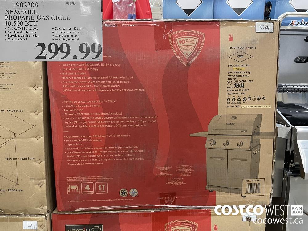 1902208 NEXGRILL PROPANE GAS GRILL 40 500 BTU $299.99
