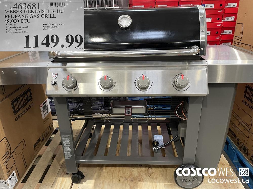 1463681 WEBER GENESIS II E-410 PROPANE GAS GRILL 48 000 BTU $1149.99