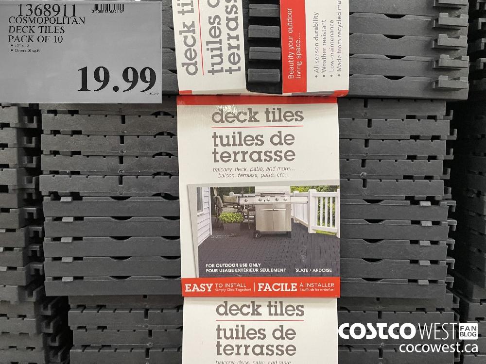1368911 COSMOPOLITAN DECK TILES PACK OF 10 $19.99