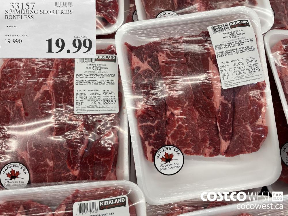 33157 SIMMERING SHORT RIBS BONELESS $19.99