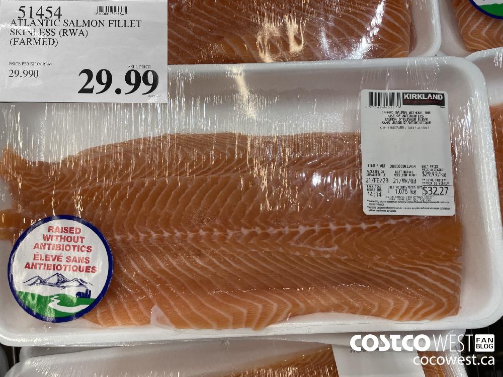 51454 ATLANTIC SALMON FILLET SKINLESS (RWA) (FARMED) $29.99