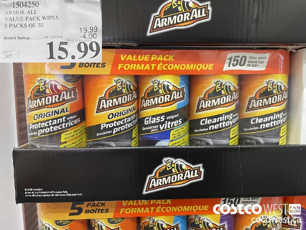 1504250 ARMOR ALL VALUE PACK WIPES 5 PACKS OF 30 EXPIRY DATE: 2021-03-07 $15.99