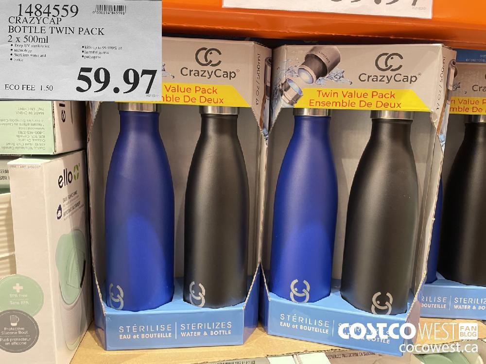 1484559 CRAZYCAP BOTTLE TWIN PACK 2 x 500ml $59.97