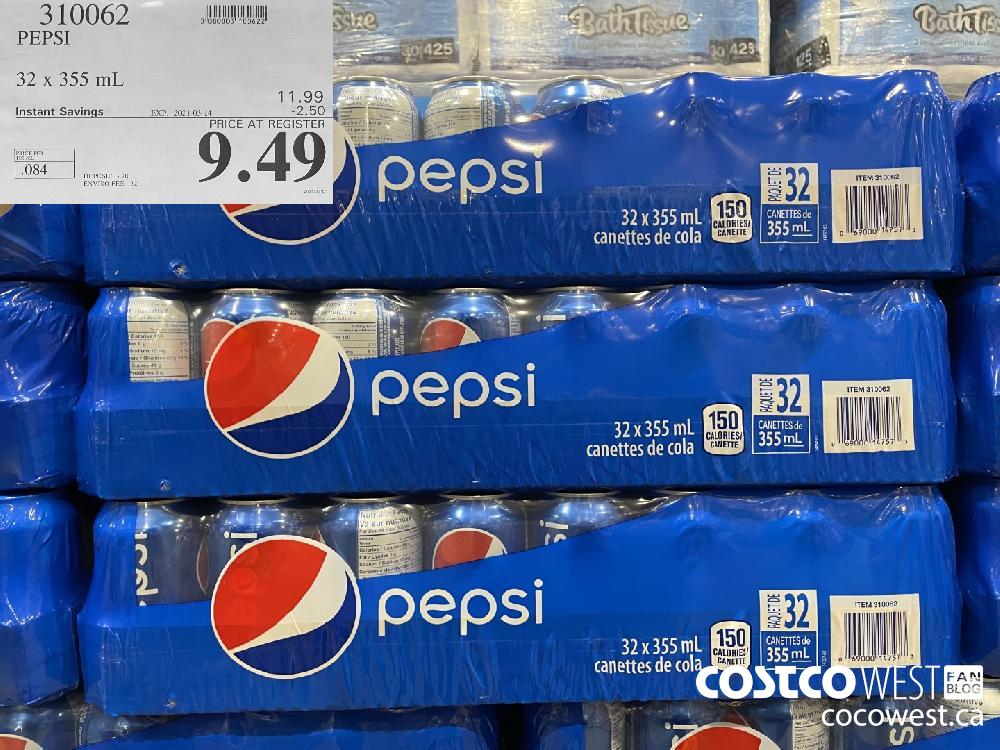310062 PEPSI 32 x 355 mL EXPIRY DATE: 2021-03-14 $9.49
