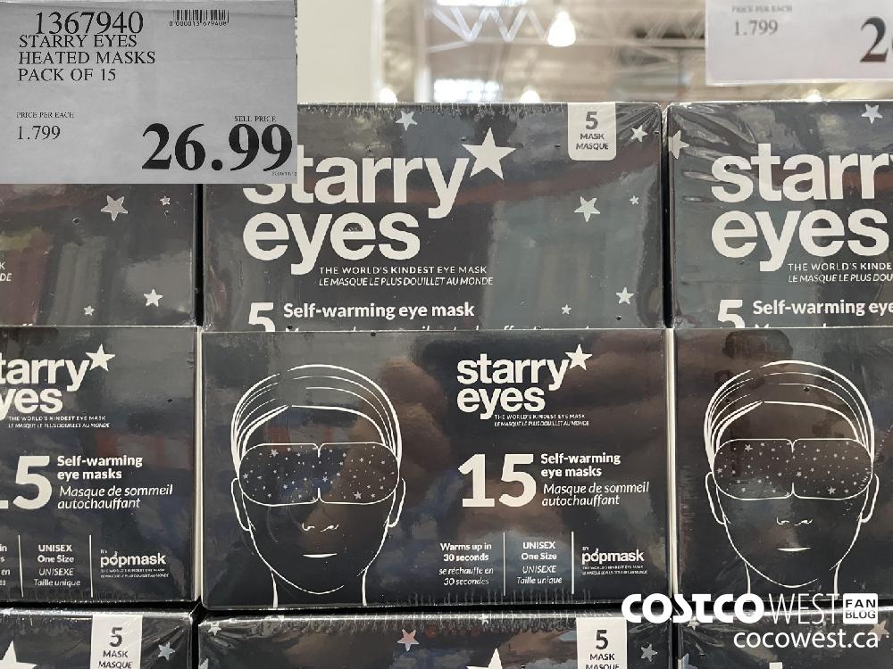 13679490 STARRY EYES HEATED MASKS PACK OF 15 $26.99