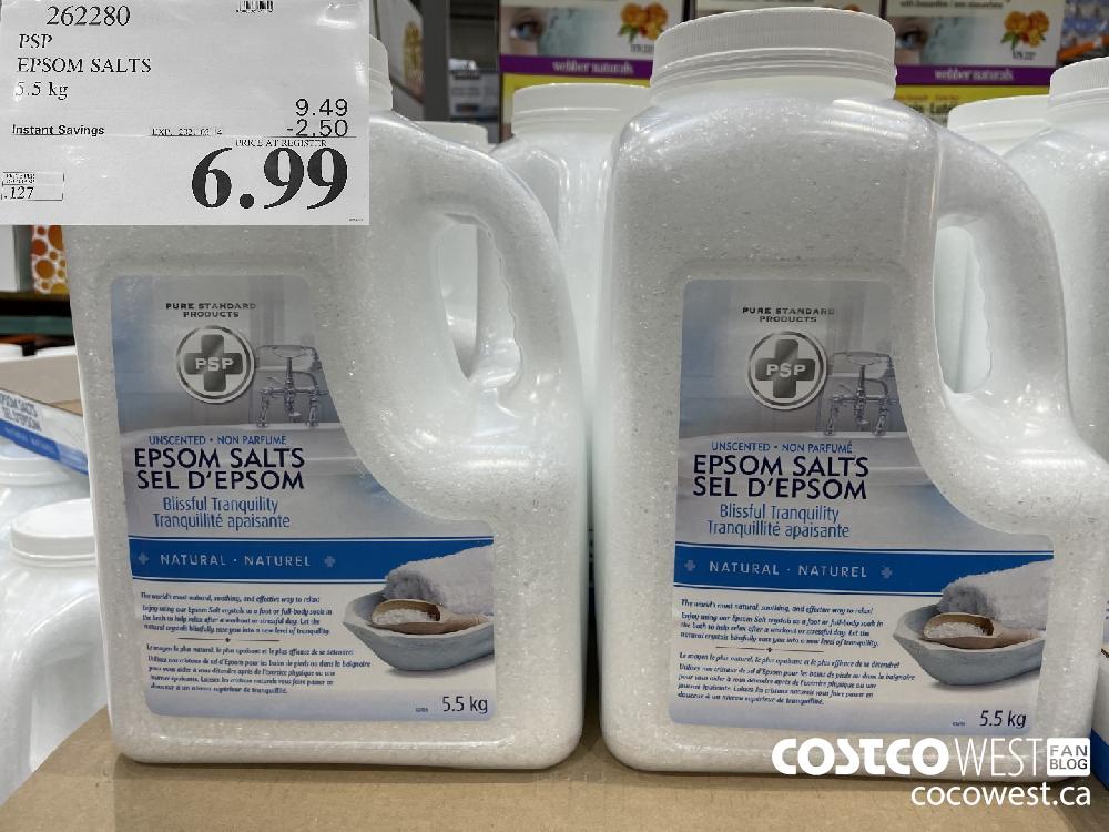 262280 PSP EPSOM SALTS 5.5 kg EXPIRY DATE: 2021-03-14 $6.99