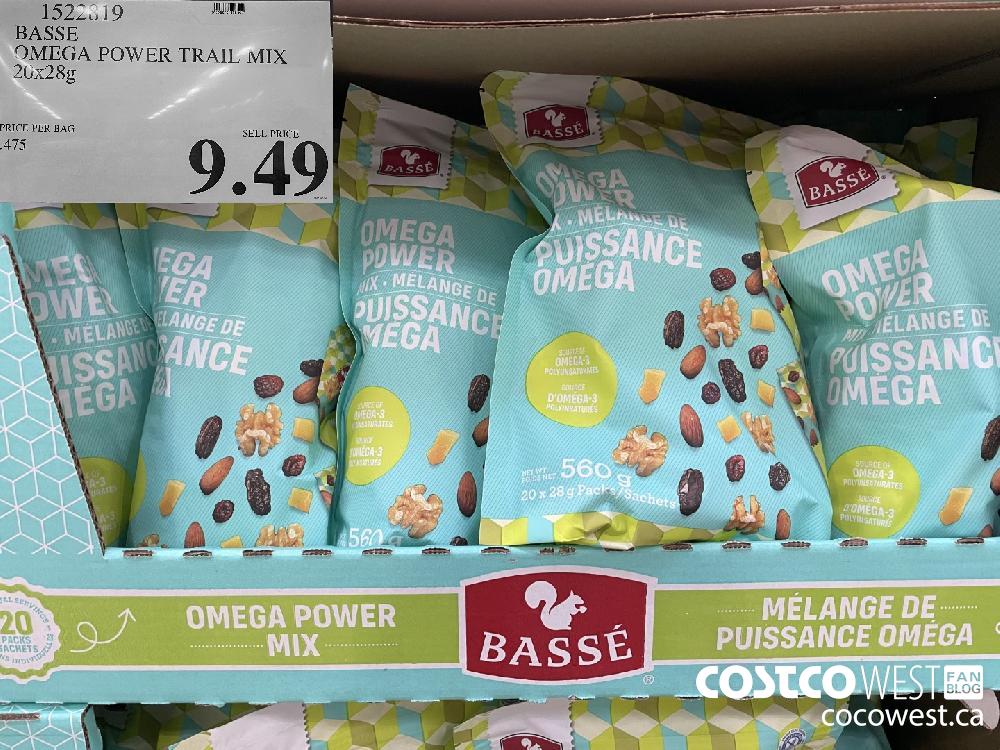 1522819 BASSE OMEGA POWER TRAIL MIX 20 x 28g $9.49