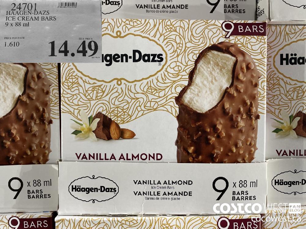 24701 HAAGEN-DAZS ICE CREAM BARS 9 x 88 ml $14.49