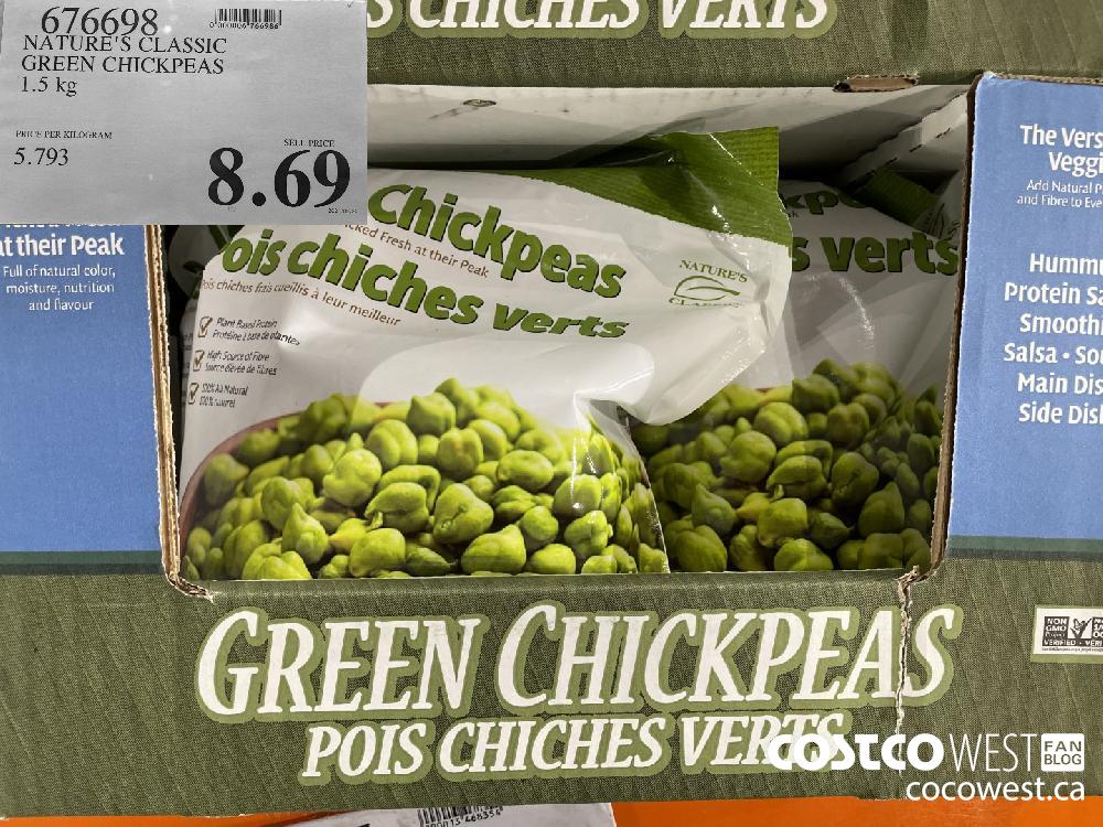 676698 NATURE'S CLASSIC GREEN CHICKPEAS 1.5 kg $8.69