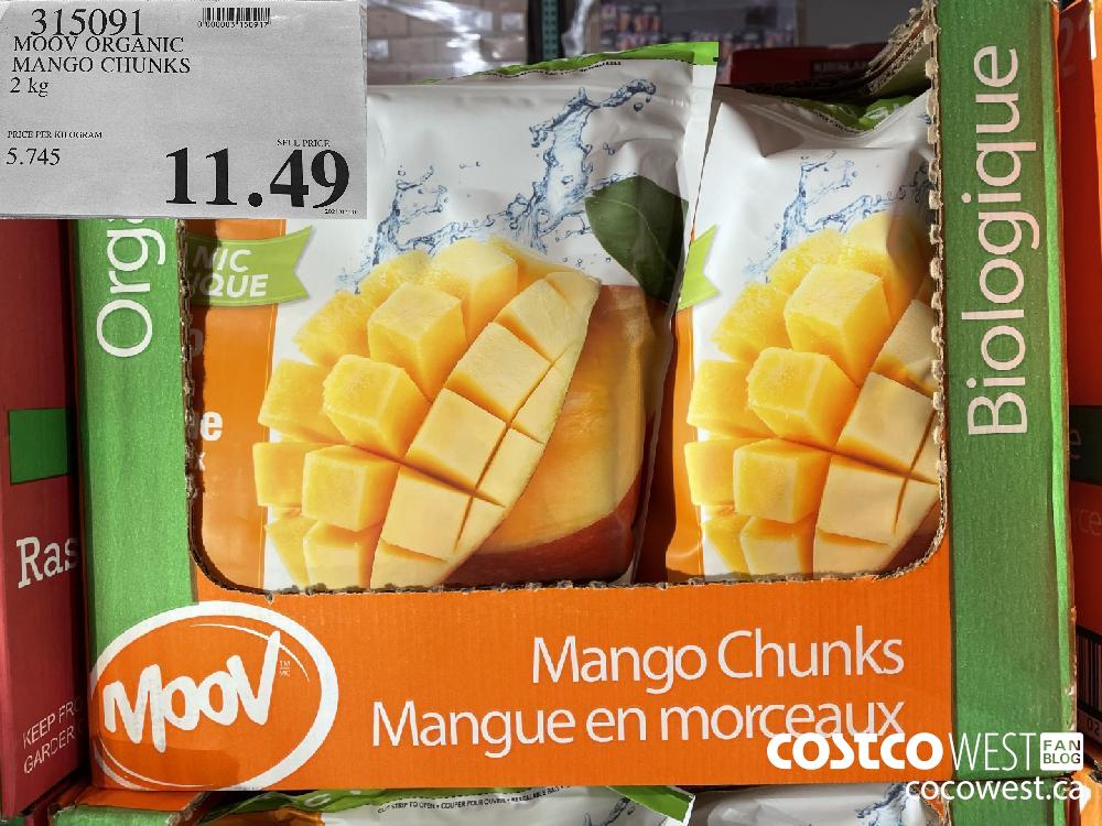 315091 MOOV ORGANIC MANGO CHUNKS 2 kg $11.49