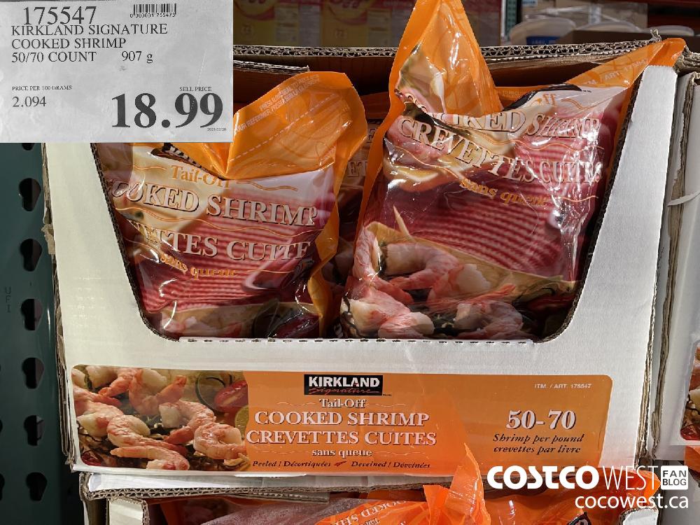175547 KIRKLAND SIGNATURE COOKED SHRIMP 50/70 COUNT 9078 $18.99