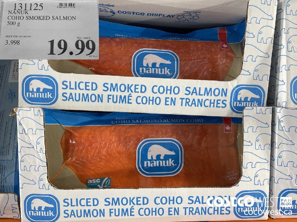 131125 NANUK COHO SMOKED SALMON 500 g $19.99