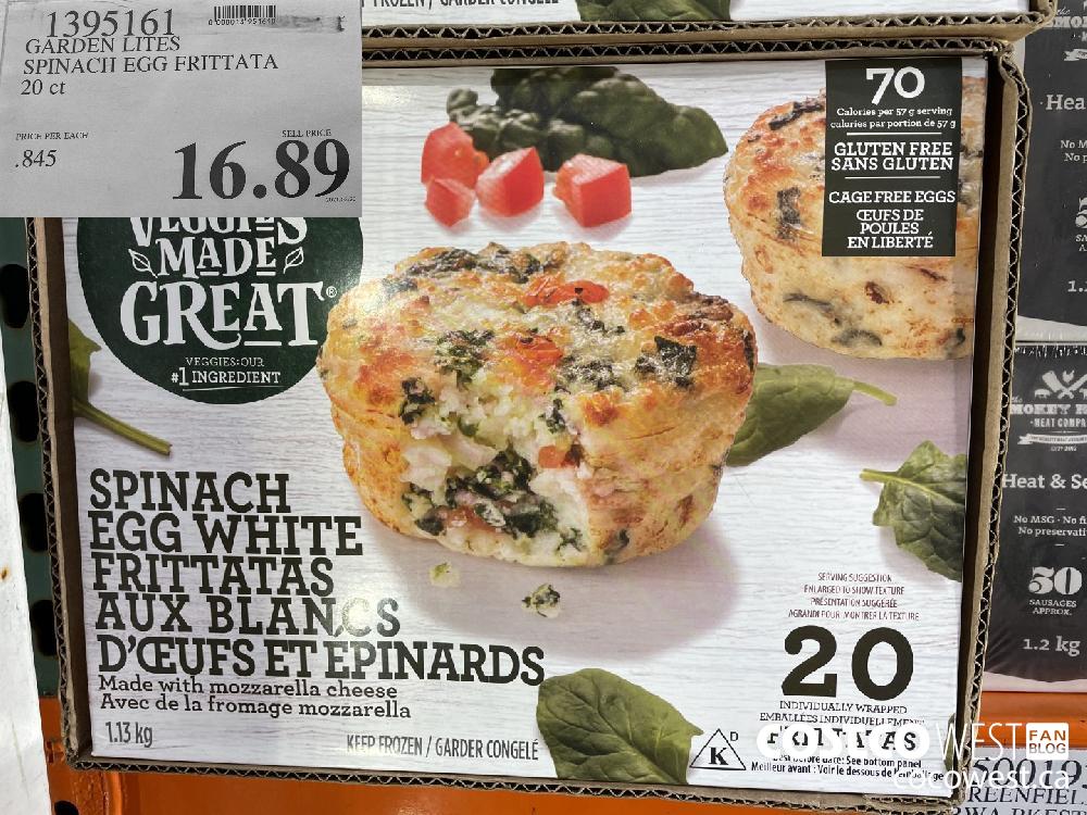 1395161 GARDEN LITES SPINACH EGG FRITTATA 20 ct $16.89