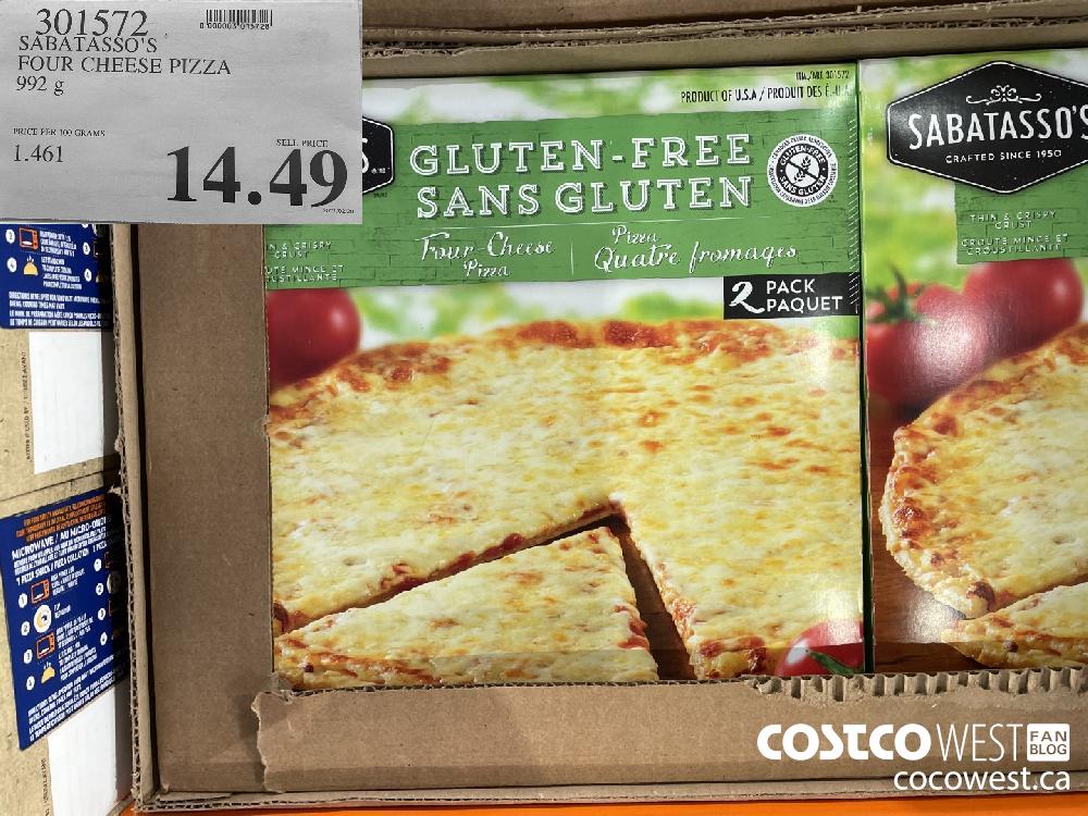 301572 SABATASSO'S FOUR CHEESE PIZZA 992 g $14.49