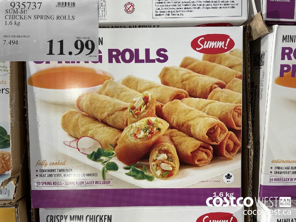 935737 SUM-M! CHICKEN SPRING ROLLS 1.6 kg $11.99